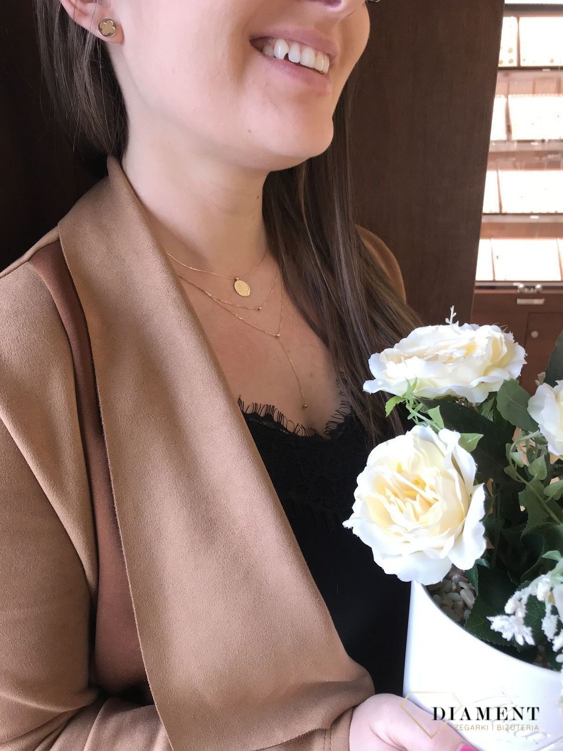 Złote kolczyki Dall`acqua ROMA koniczynki.jpg